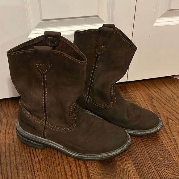 Brazos Leather, oil & slip resistant Leather work boots Size 8 - Picture 1 of 6